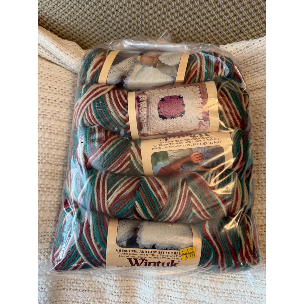 Vintage Caron Wintuk Yarn Lot 5 Southwestern Ombre 3534 Acrylic Worsted Skeins